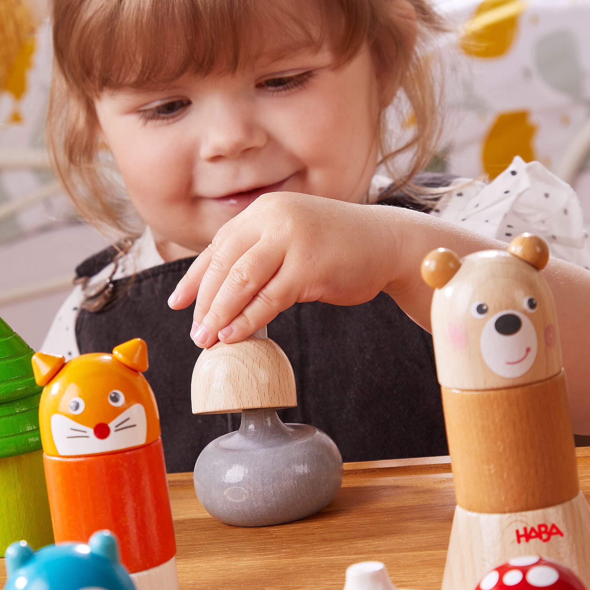 HABA Forest Animals Wooden Stacking Toy | Playroom Avenue