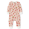 Milkbarn Strawberry Organic Cotton Zipper Pajama | Playroom Avenue
