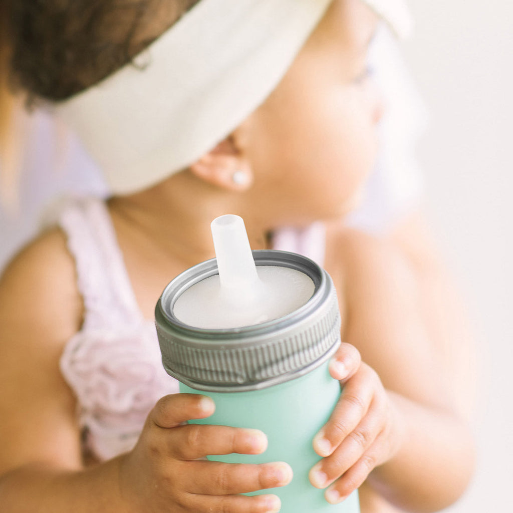 Mason Bottle Silicone Straw Tops, 2 Pack | Playroom Avenue