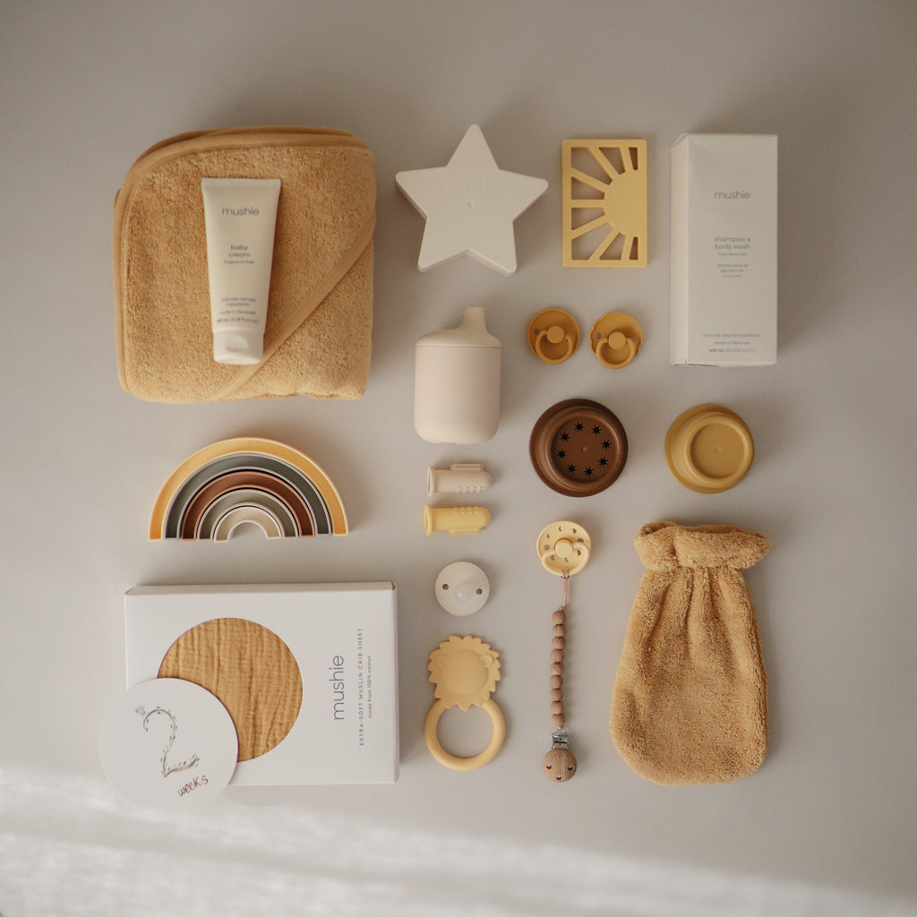 Mushie Organic Cotton Bath Mitt | Playroom Avenue