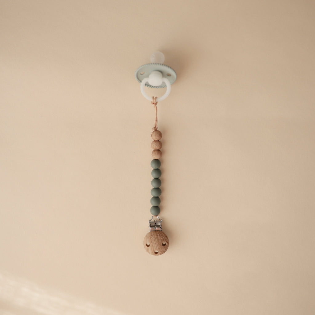 Mushie Silicone Pacifier Clip | Eva | Playroom Avenue