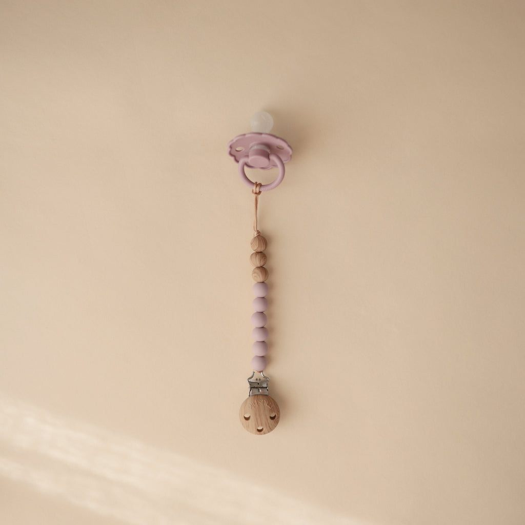 Mushie Silicone Pacifier Clip | Eva | Playroom Avenue