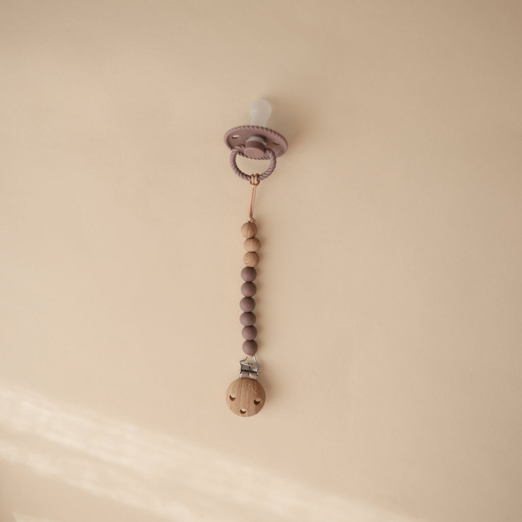 Mushie Silicone Pacifier Clip | Eva | Playroom Avenue