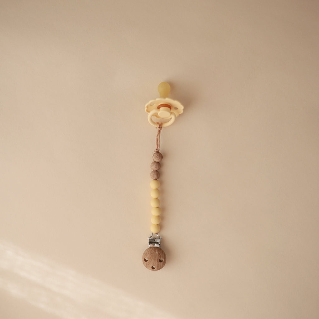 Mushie Silicone Pacifier Clip | Eva | Playroom Avenue