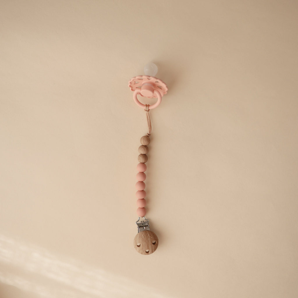 Mushie Silicone Pacifier Clip | Eva | Playroom Avenue