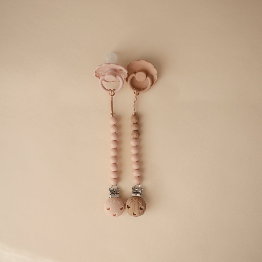 Mushie Silicone Pacifier Clip | Eva | Playroom Avenue