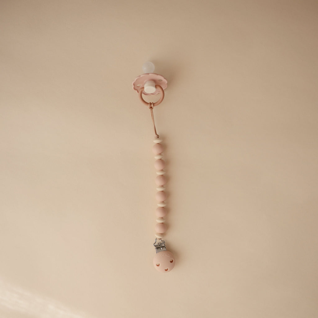 Mushie Silicone Pacifier Clip | Luna | Playroom Avenue