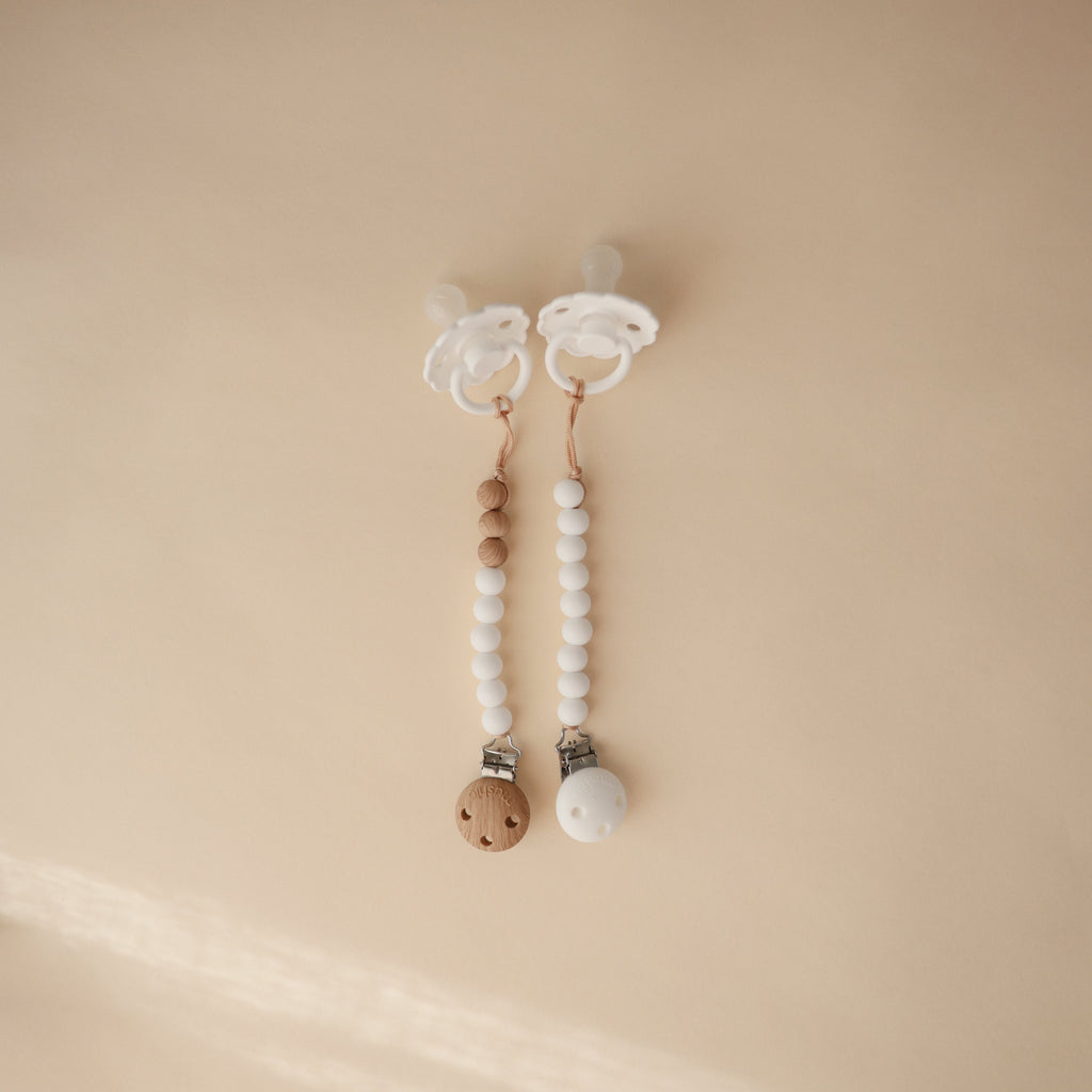 Mushie Silicone Pacifier Clip | Eva | Playroom Avenue