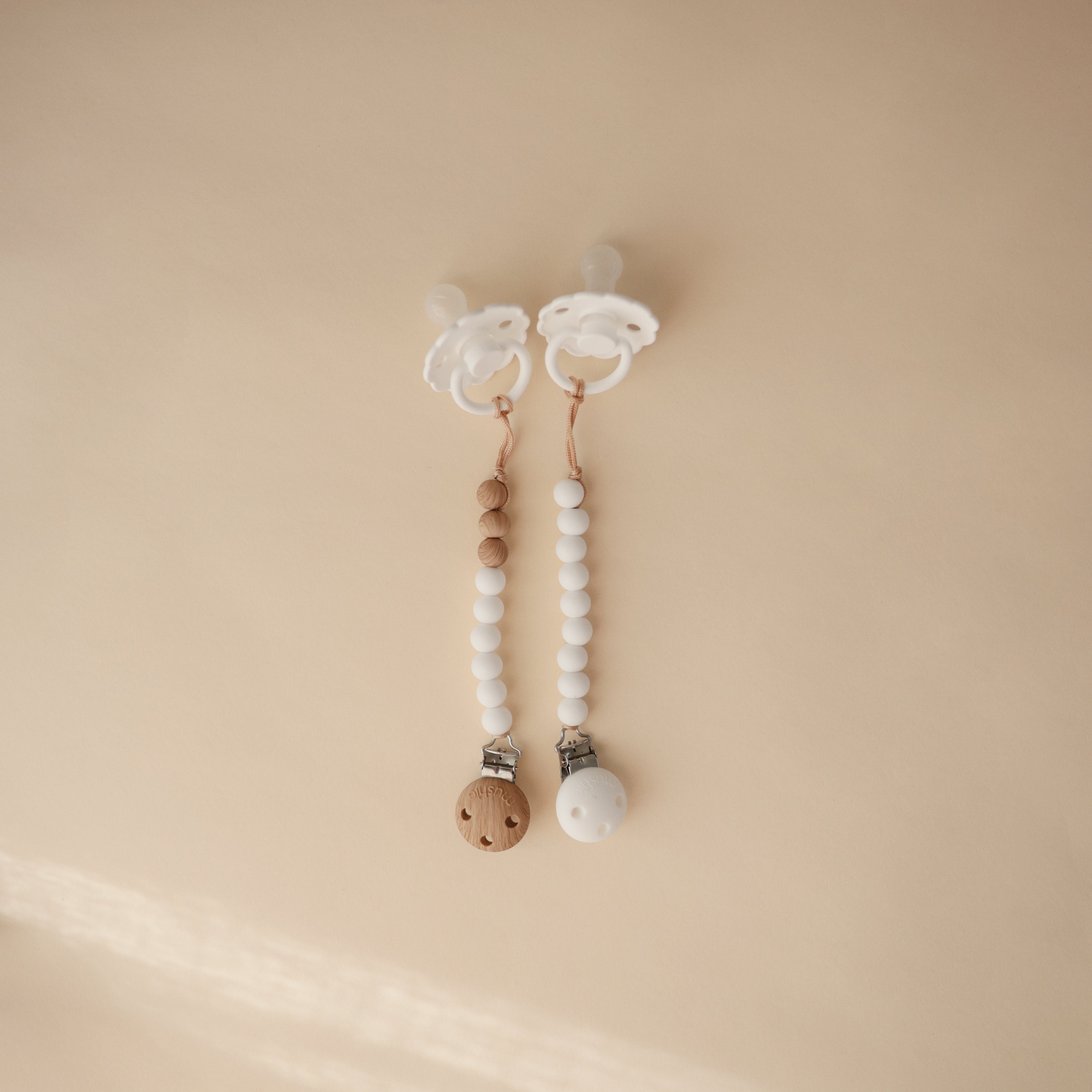 Mushie Silicone Pacifier Clip | Eva | Playroom Avenue