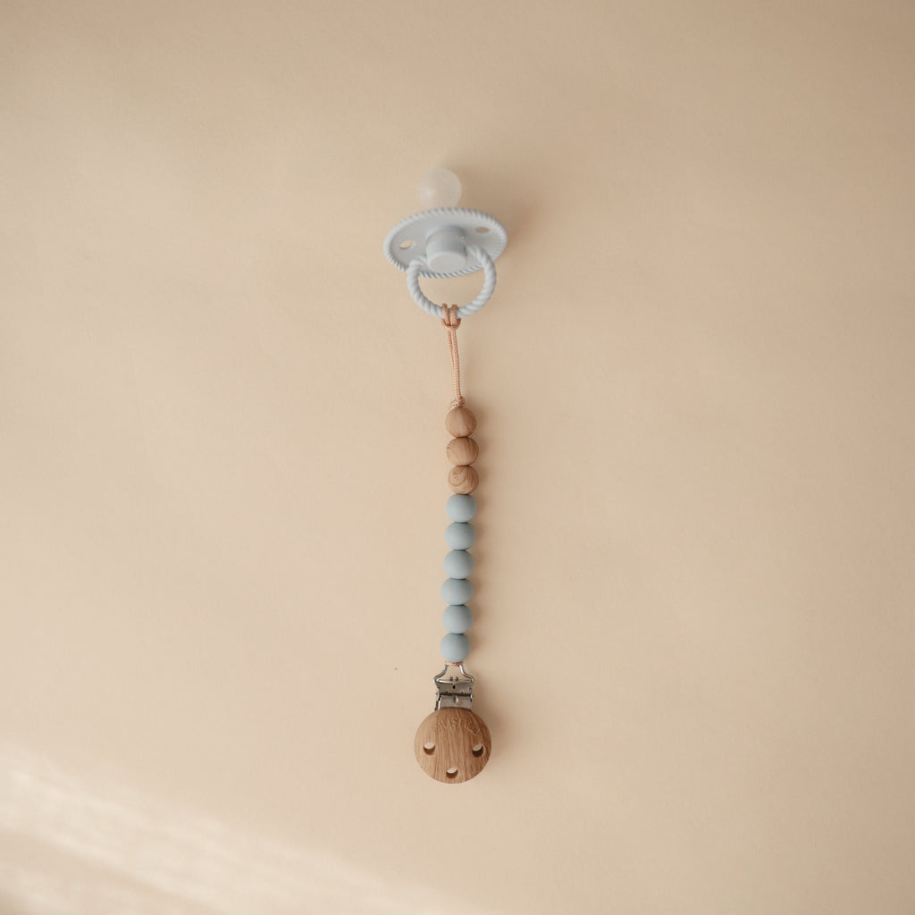 Mushie Silicone Pacifier Clip | Eva | Playroom Avenue