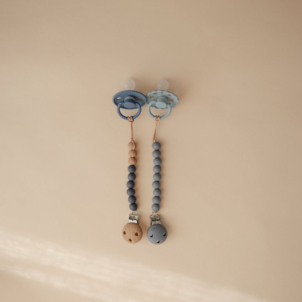 Mushie Silicone Pacifier Clip | Hera | Playroom Avenue