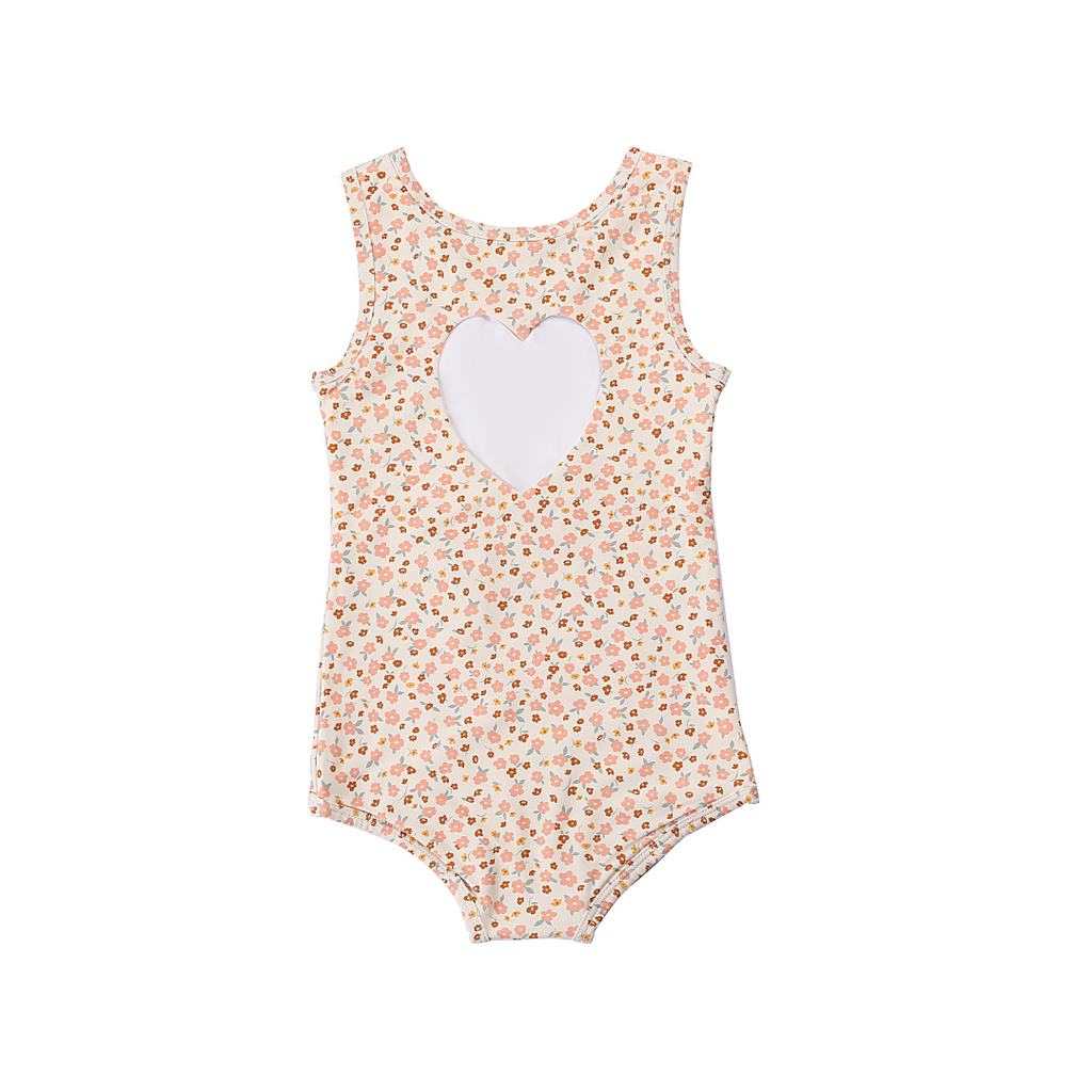 GRECH & CO. Sweetheart 1 Piece Swimsuit | UPF + Recycled - Sunset Meadow | Playroom Avenue