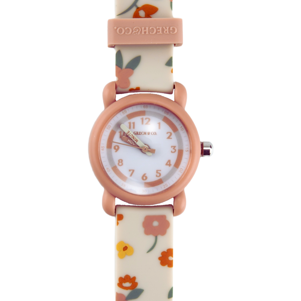 GRECH & CO. Classic Watches | Silicone + Stainless Steel | Sunset Meadow Sunset Meadow | Playroom Avenue