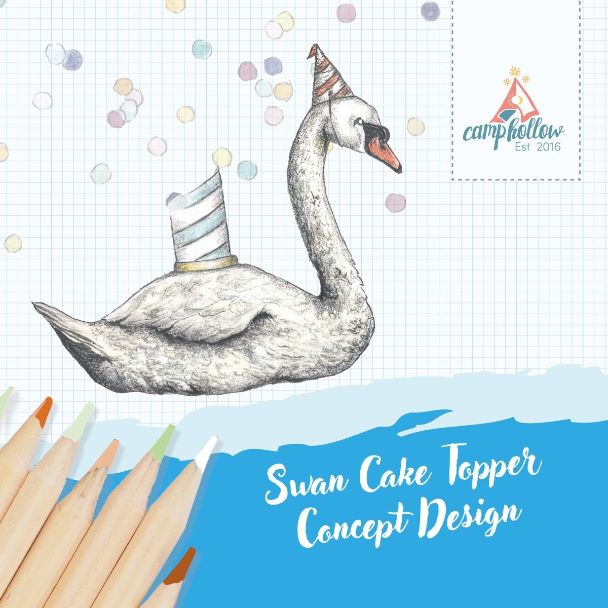 Camp Hollow Swan Cake Topper | Playroom Avenue