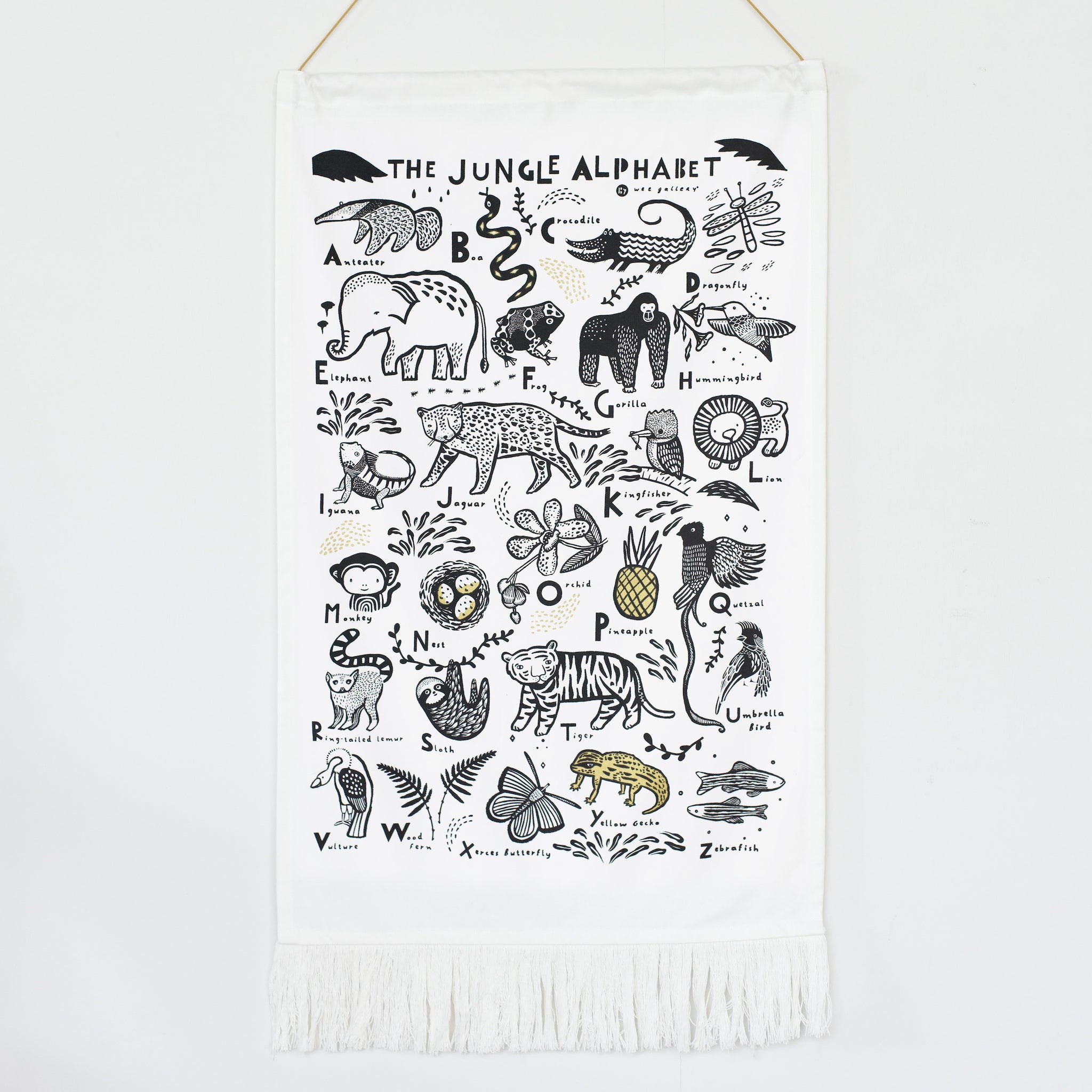 Wee Gallery Jungle Alphabet Tapestry | Playroom Avenue