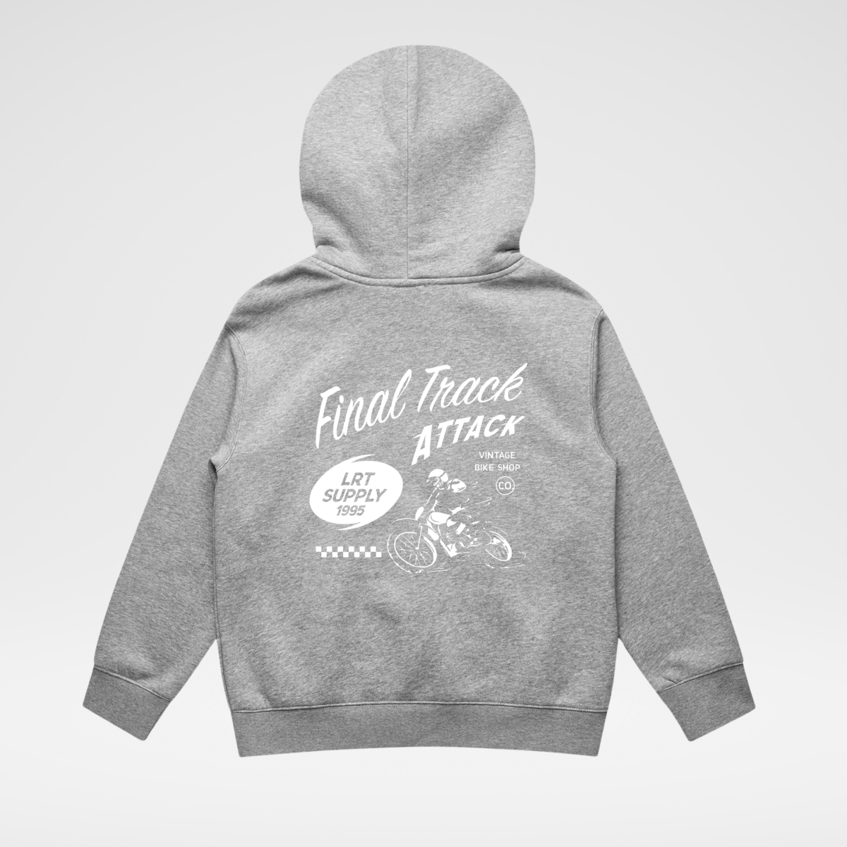 LITTLE RAD THINGS THE FINAL TRACK ATTACK HOODIE - RECYCLED GRAY | Playroom Avenue