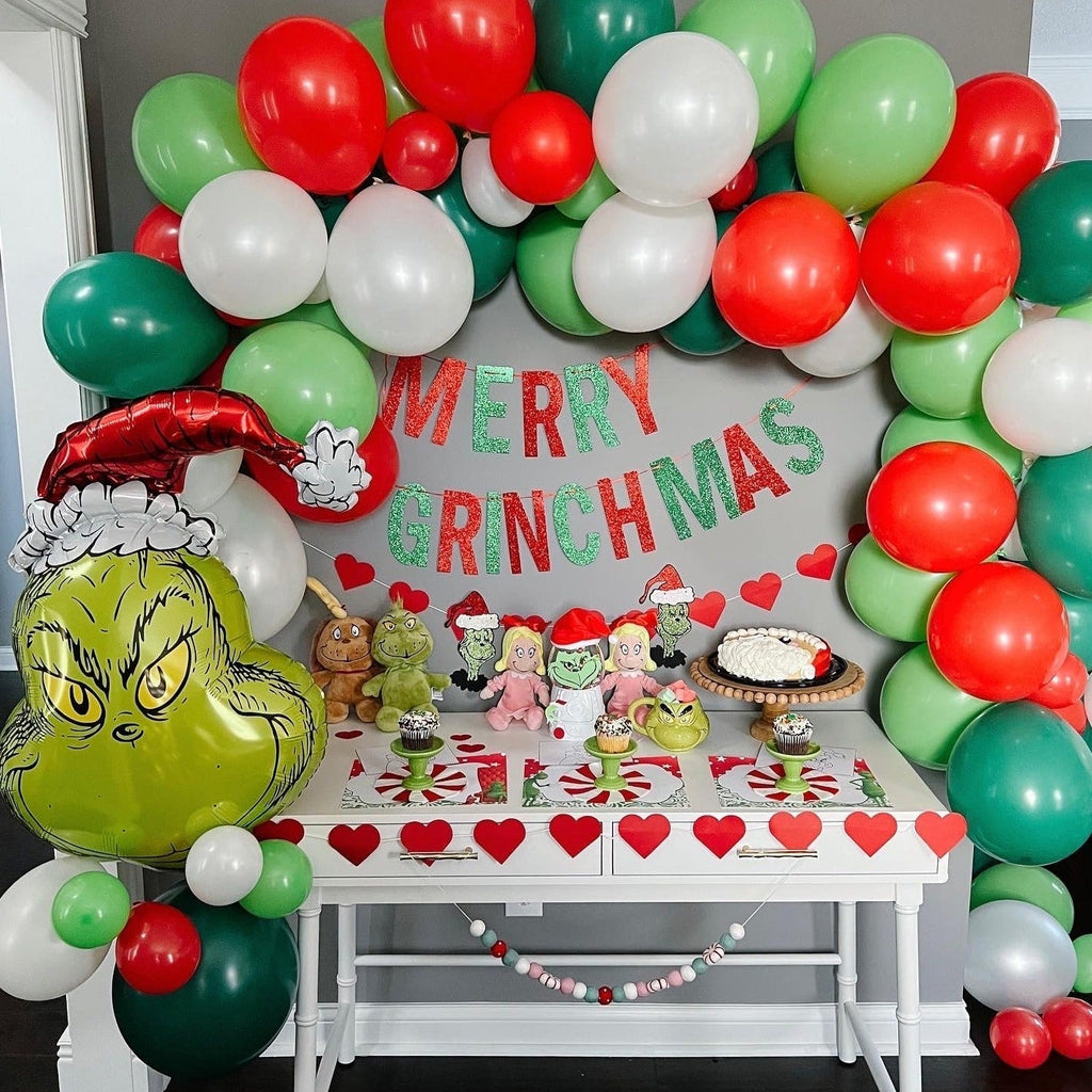 Ellie's Party Supply Grinchmas Inspired Christmas Balloon Garland Kit | Playroom Avenue