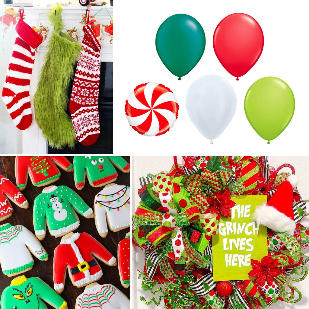 Ellie's Party Supply Grinchmas Inspired Christmas Balloon Garland Kit | Playroom Avenue