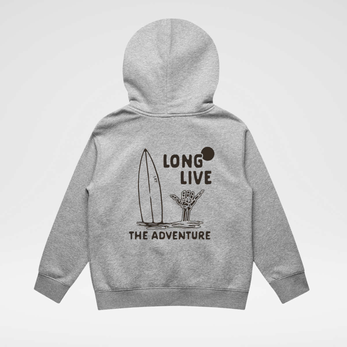 LITTLE RAD THINGS THE LONG LIVE HOODIE - RECYCLED HEATHER GRAY | Playroom Avenue