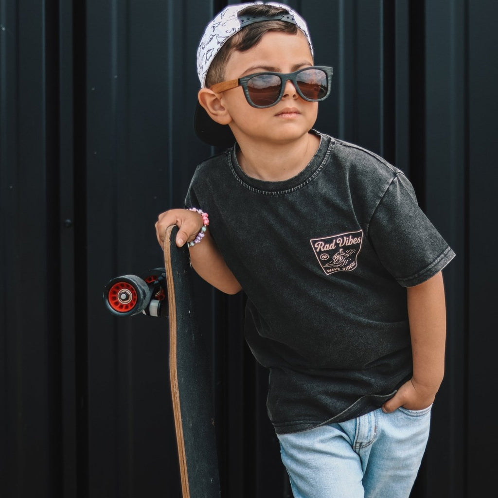 LITTLE RAD THINGS THE MAVERICKS TEE - BLACK | Playroom Avenue