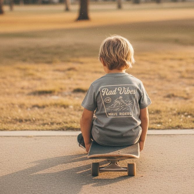 LITTLE RAD THINGS THE MAVERICKS TEE - FADED GREY | Playroom Avenue