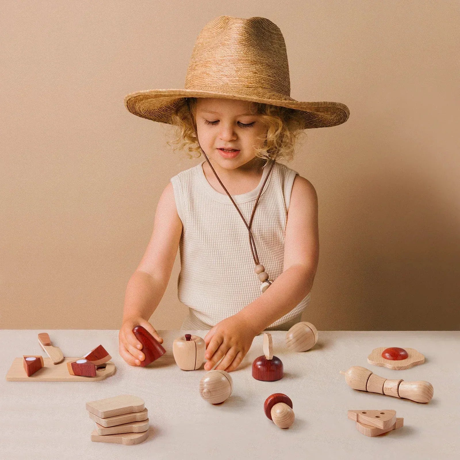 Tiny Land® Wooden Cut and Play Food Toys