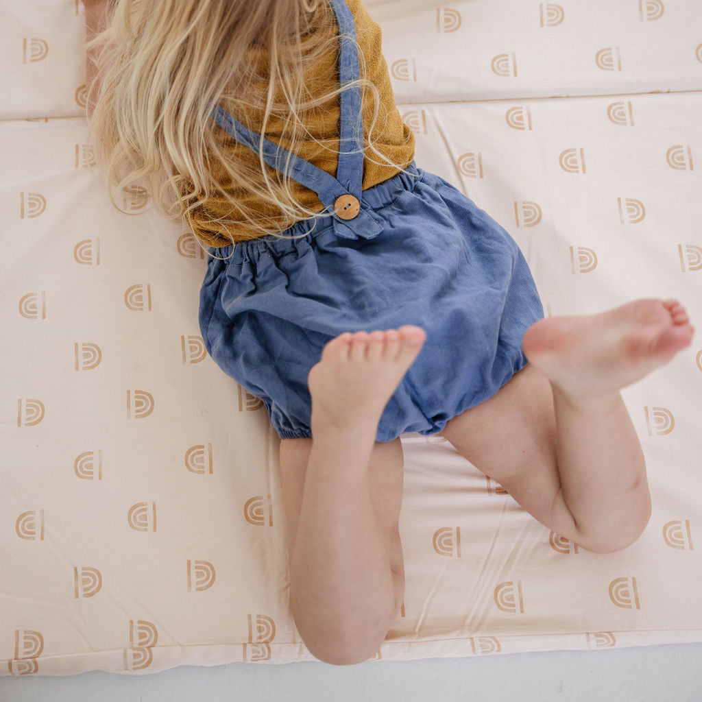 Toki Kids Rainbow Peach Organic Cotton Mat | Playroom Avenue