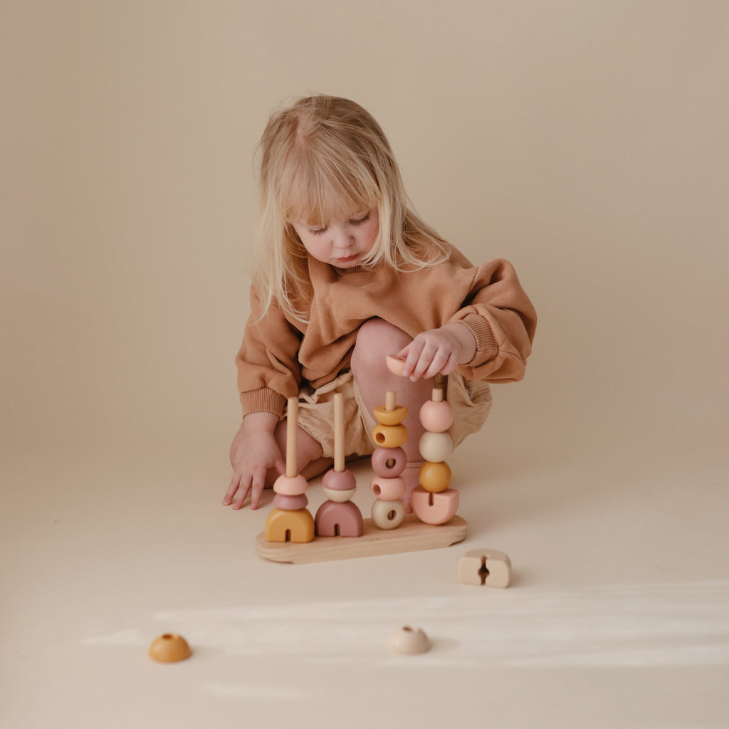 Mushie Wooden Multi Shape Stacker | Playroom Avenue