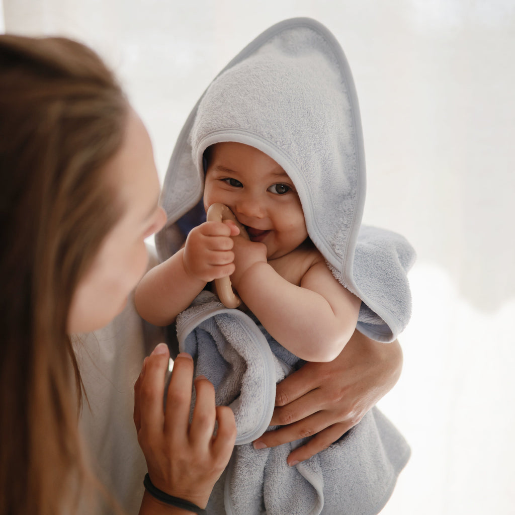 Mushie Organic Cotton Baby Hooded Towel | Playroom Avenue