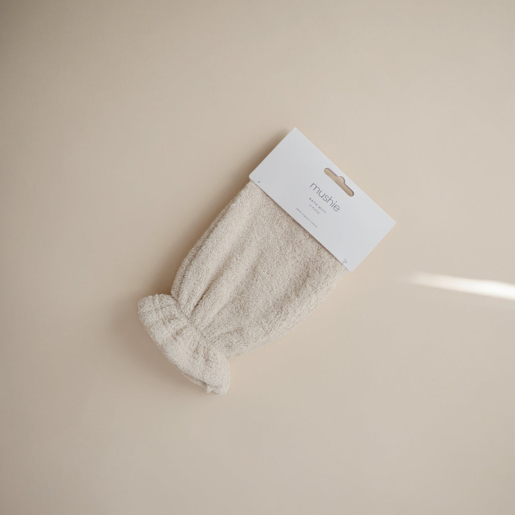 Mushie Organic Cotton Bath Mitt | Playroom Avenue