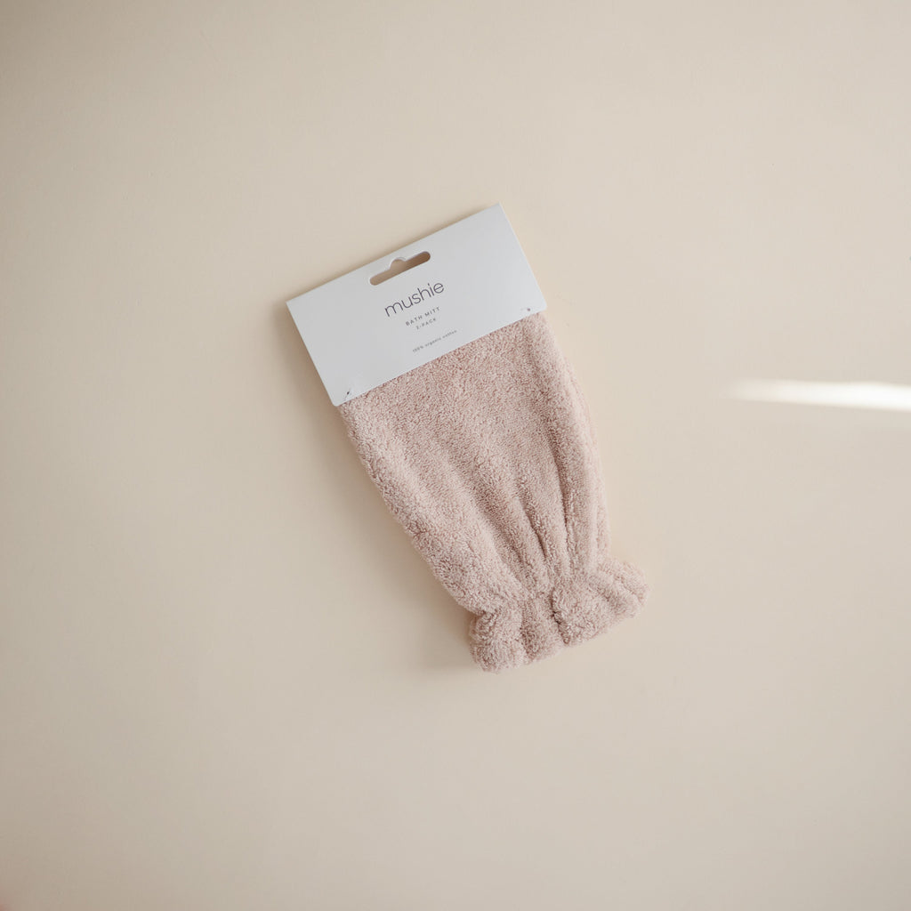 Mushie Organic Cotton Bath Mitt | Playroom Avenue