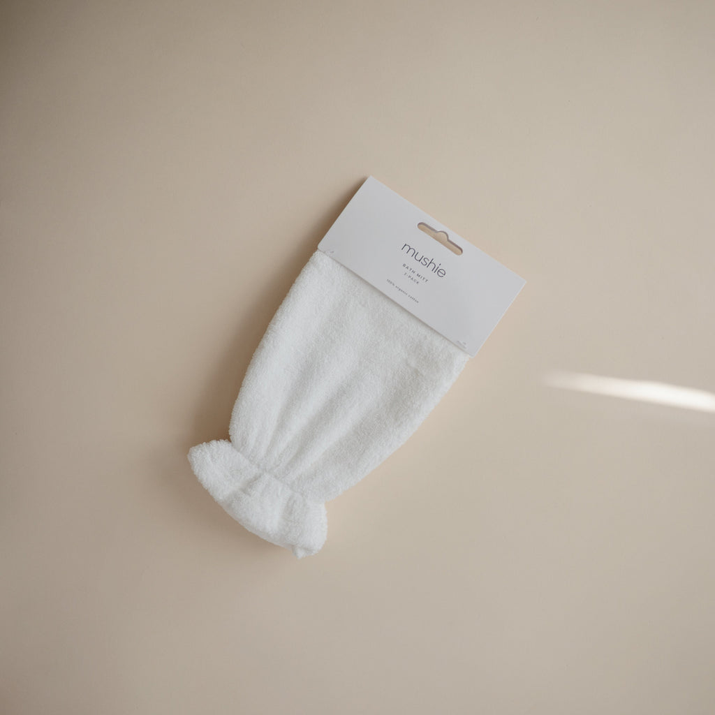 Mushie Organic Cotton Bath Mitt | Playroom Avenue