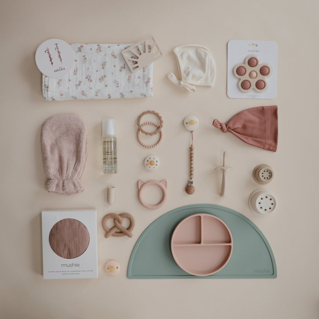 Mushie Organic Cotton Bath Mitt | Playroom Avenue