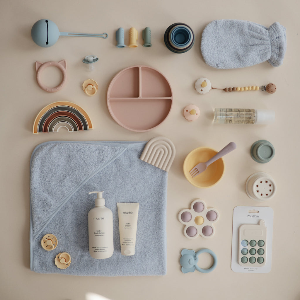 Mushie Organic Cotton Bath Mitt | Playroom Avenue