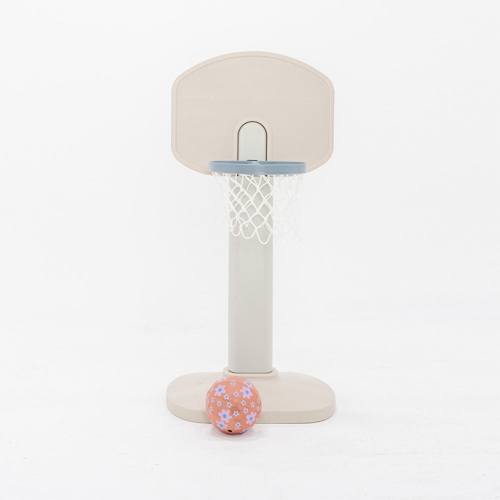 Smol Basketball Hoop Classic Neutral Floral | Playroom Avenue