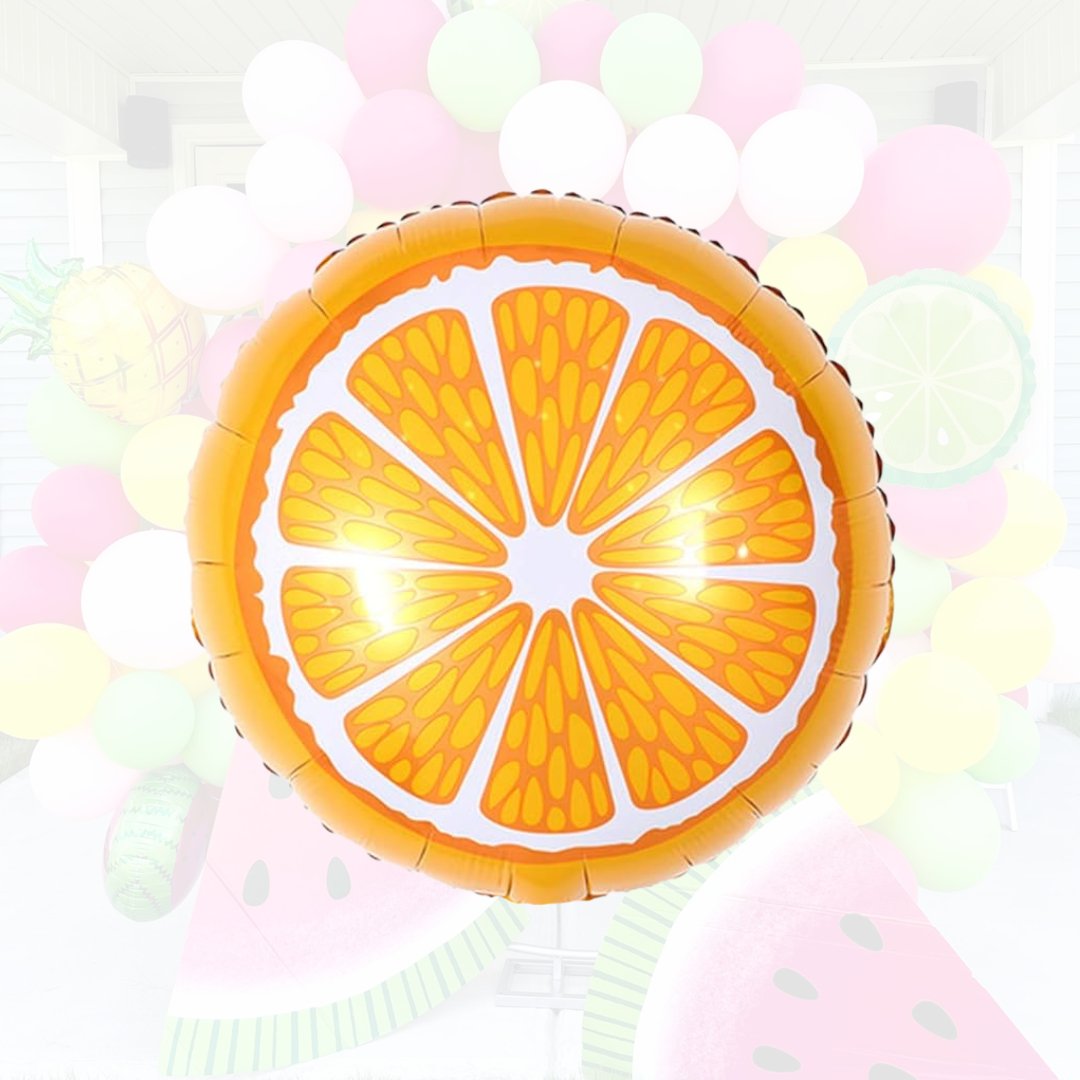 Orange Slice Mylar Balloon – 18" Fruit Party Decor | Ellie’s Party Supply | Playroom Avenue