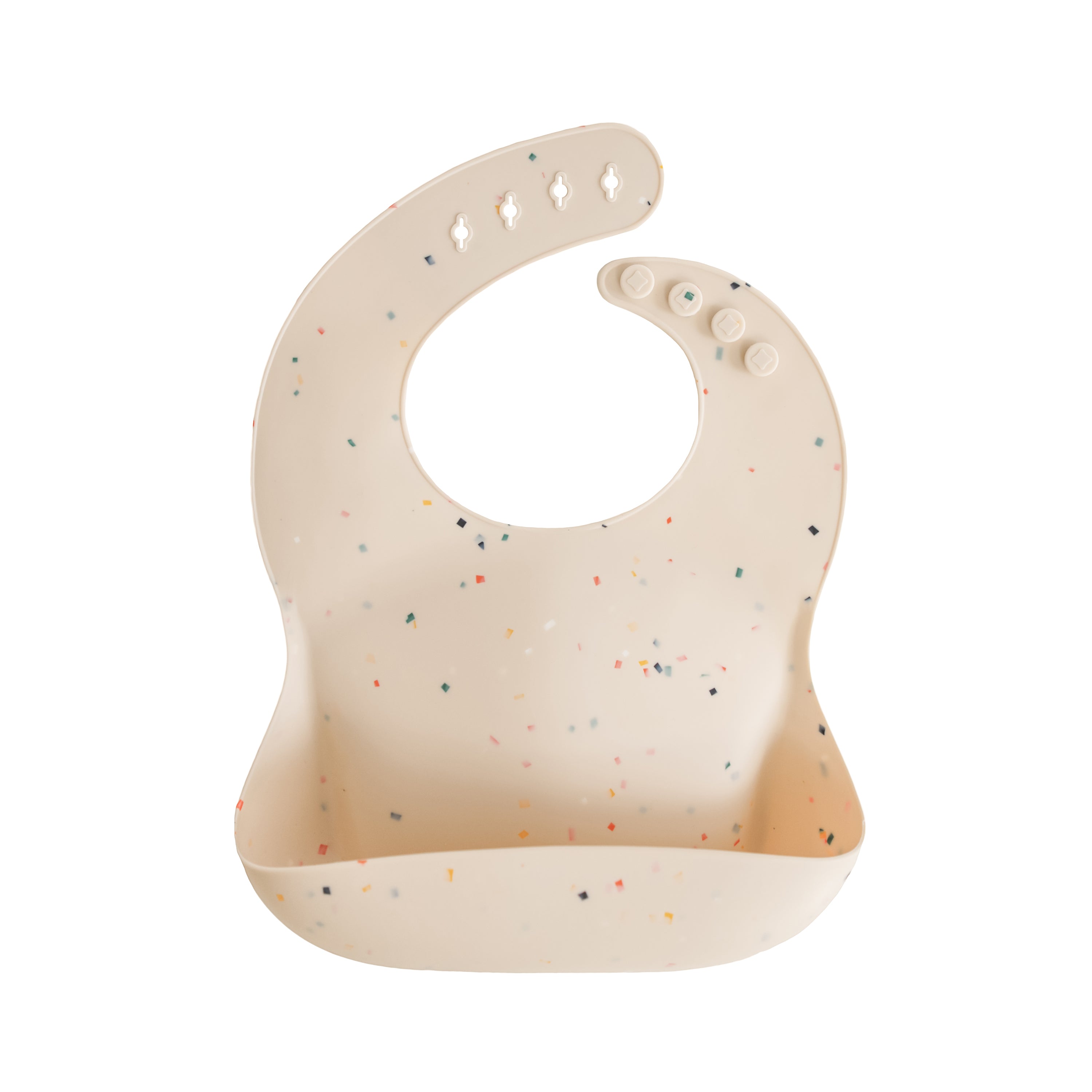 Mushie Silicone Baby Bib Vanilla Confetti | Playroom Avenue