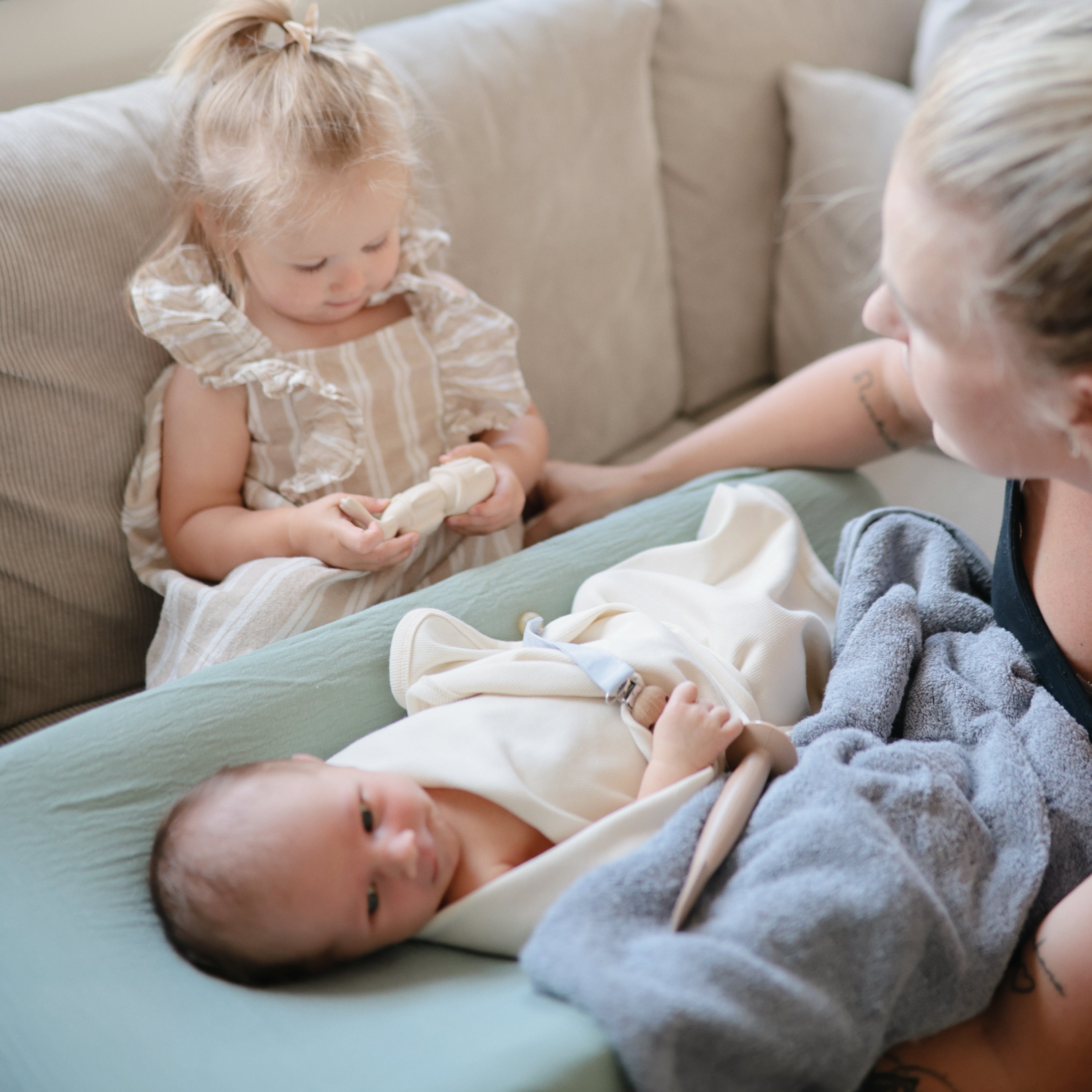 Mushie Organic Cotton Baby Hooded Towel | Playroom Avenue