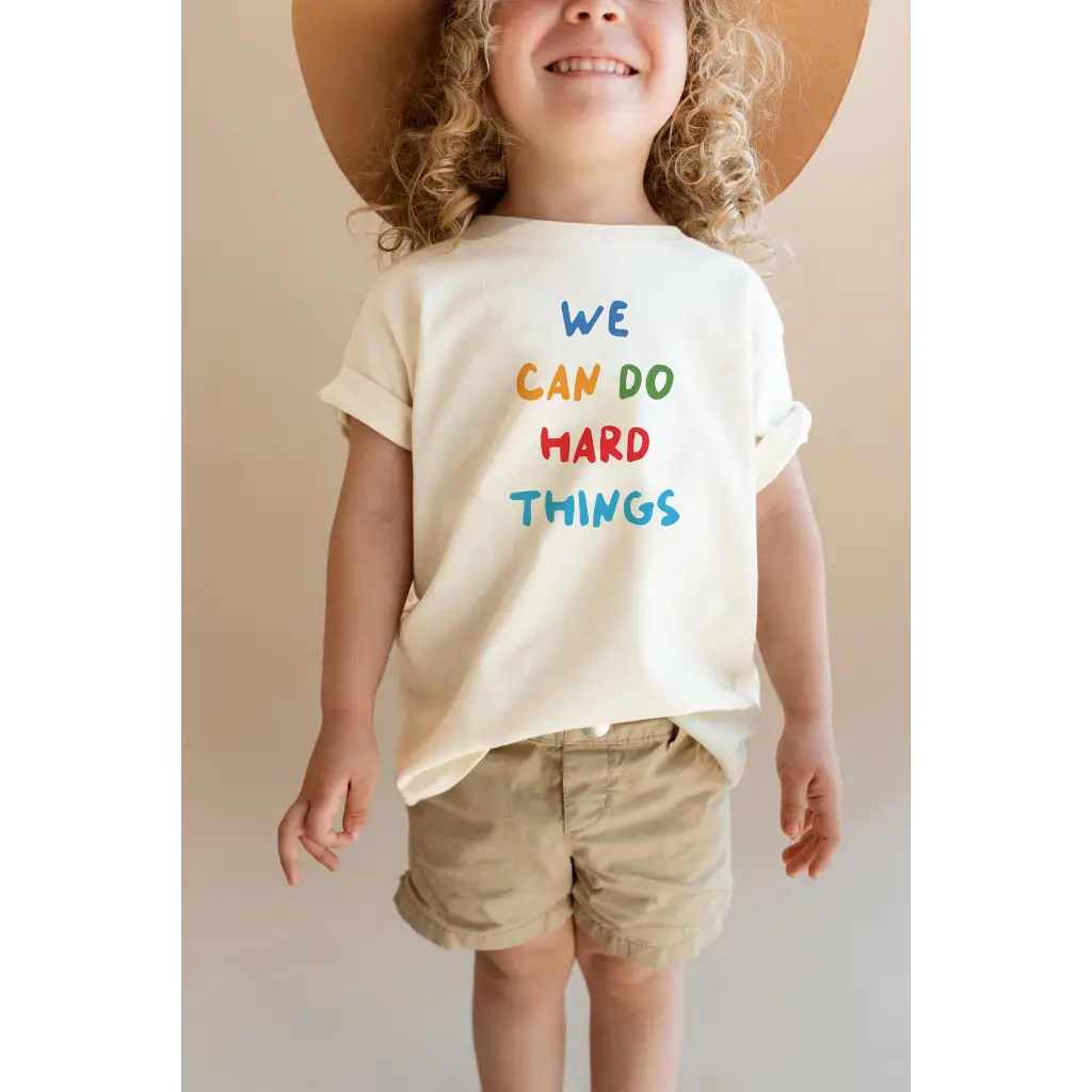 Polished Prints We Can Do Hard Things Kids Graphic T-Shirt | Playroom Avenue