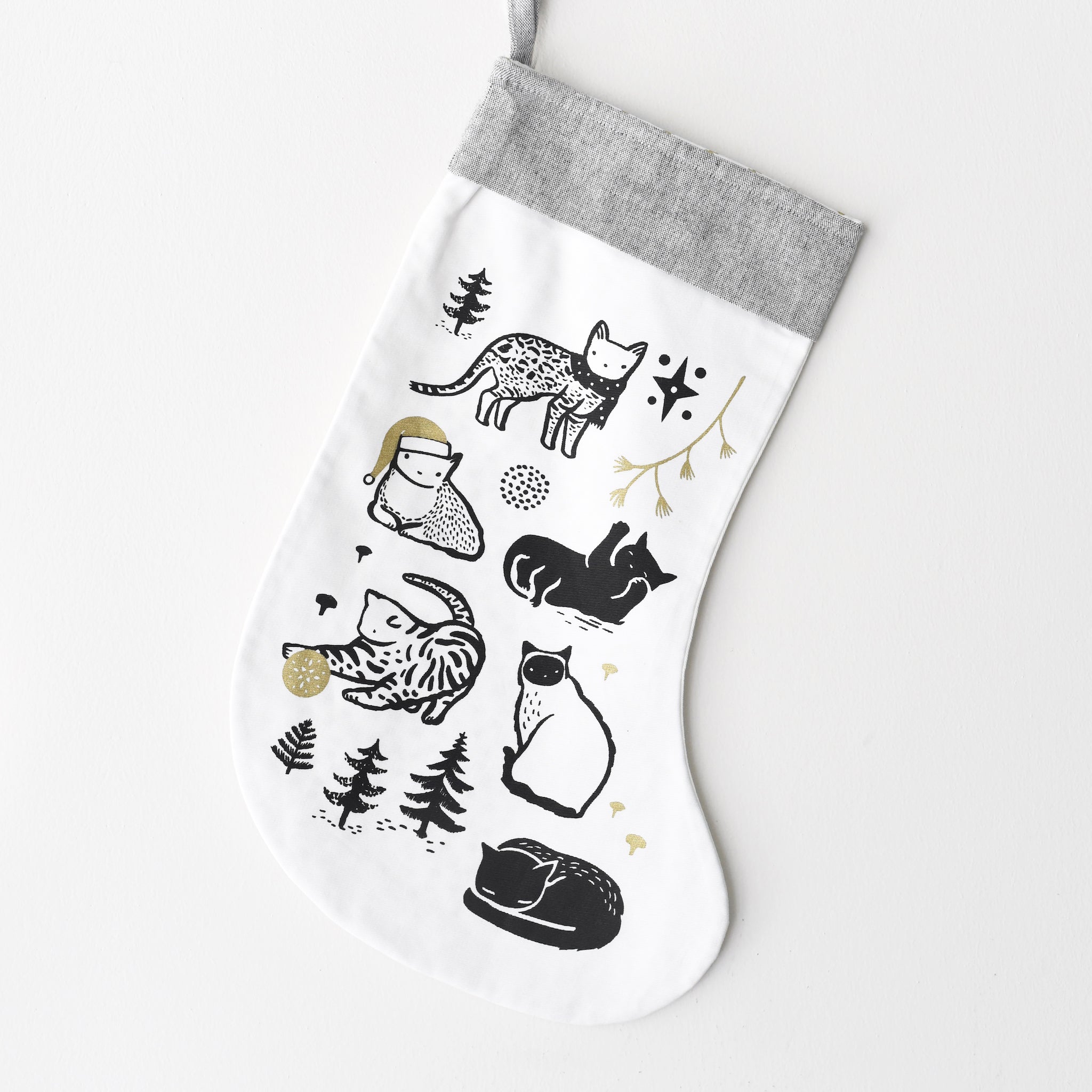 Wee Gallery Festive Cats Stocking | Playroom Avenue