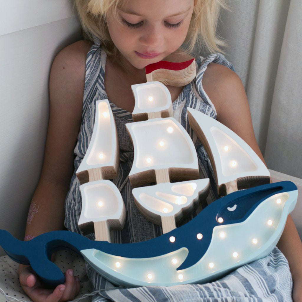 Little Lights Whale Ship Lamp | Playroom Avenue