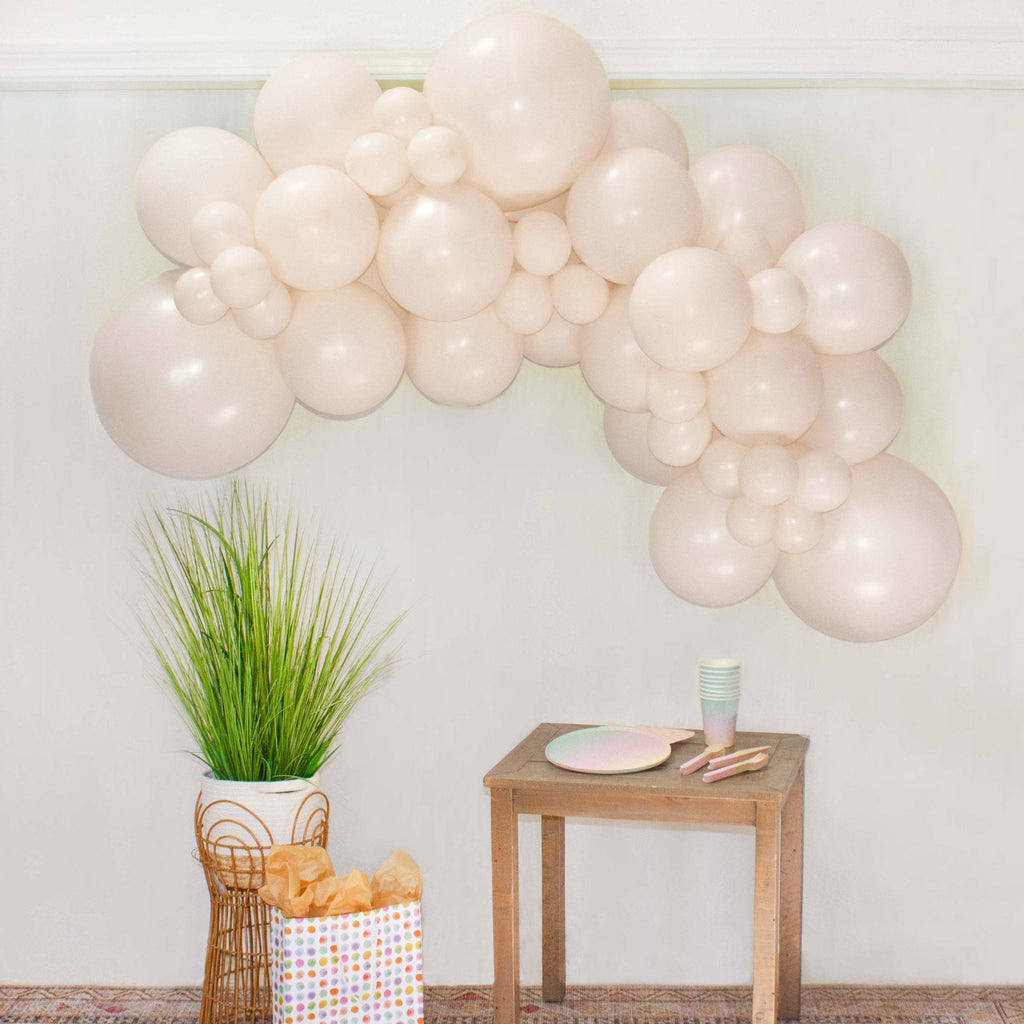 Ellie's Party Supply White Sand Balloon Garland Kit – 5ft Neutral Decor | Playroom Avenue