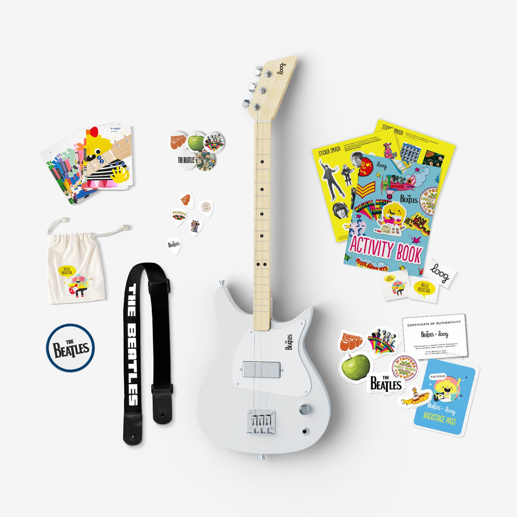 Beatles + loog electric guitar White | Playroom Avenue