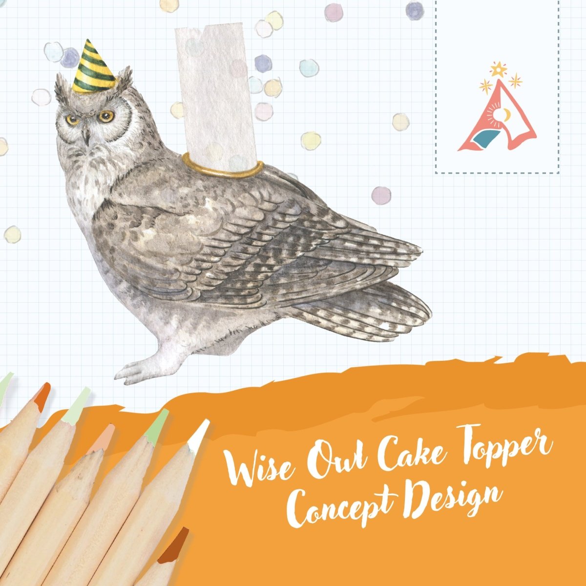 Camp Hollow Wise Owl Cake Topper | Playroom Avenue