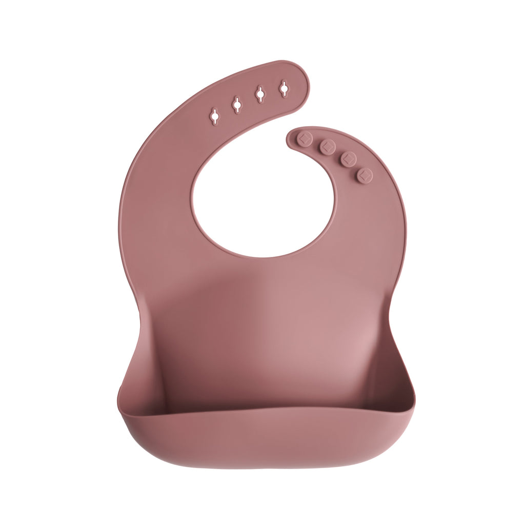 Mushie Silicone Baby Bib Woodchuck | Playroom Avenue