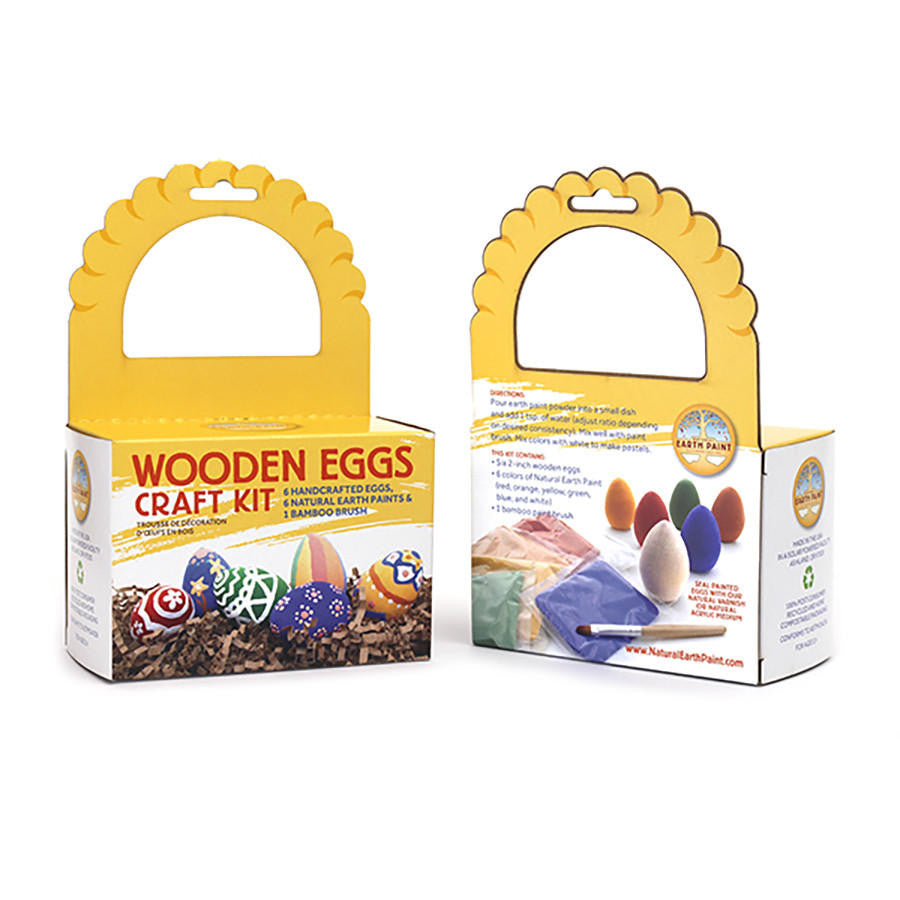 Natural Earth Paint Wooden Egg Craft Kit | Playroom Avenue