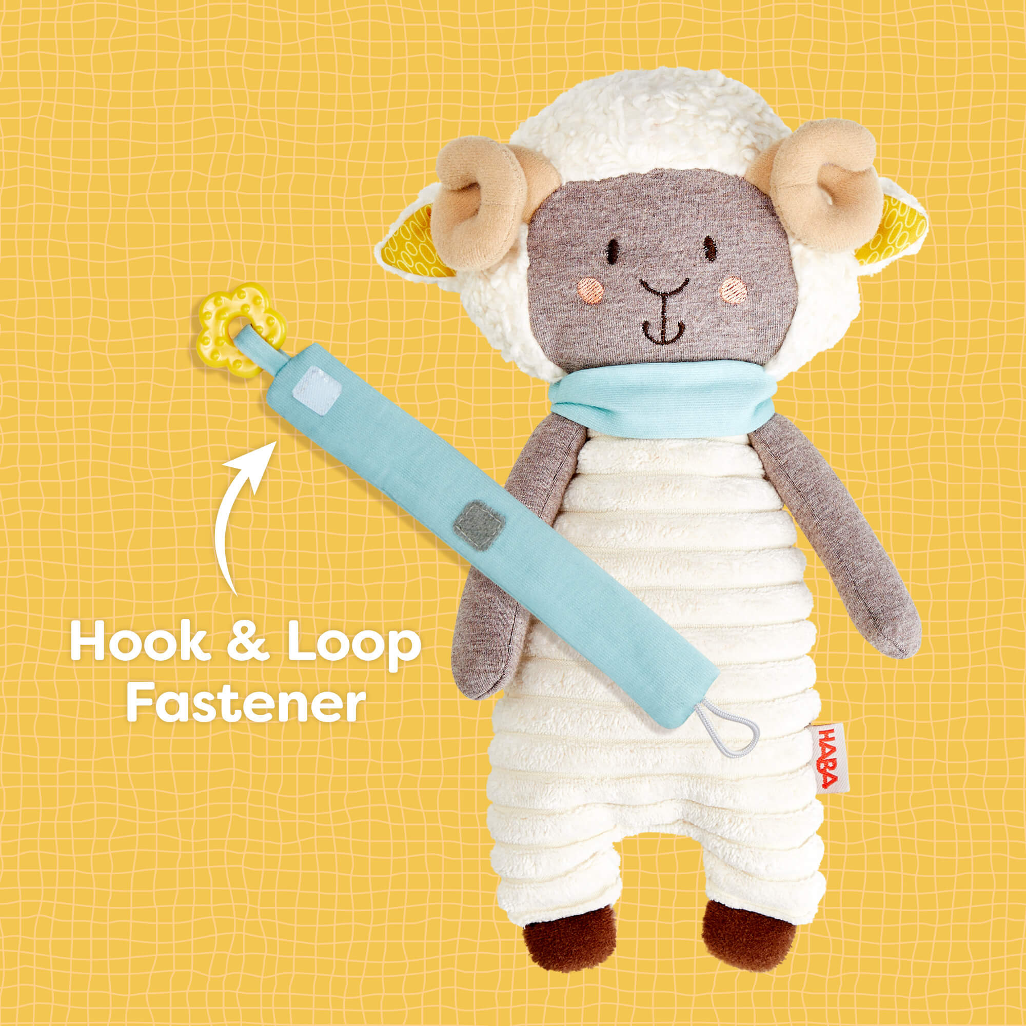 HABA Woolbert the Ram Cuddly Baby Sensory Toy | Playroom Avenue
