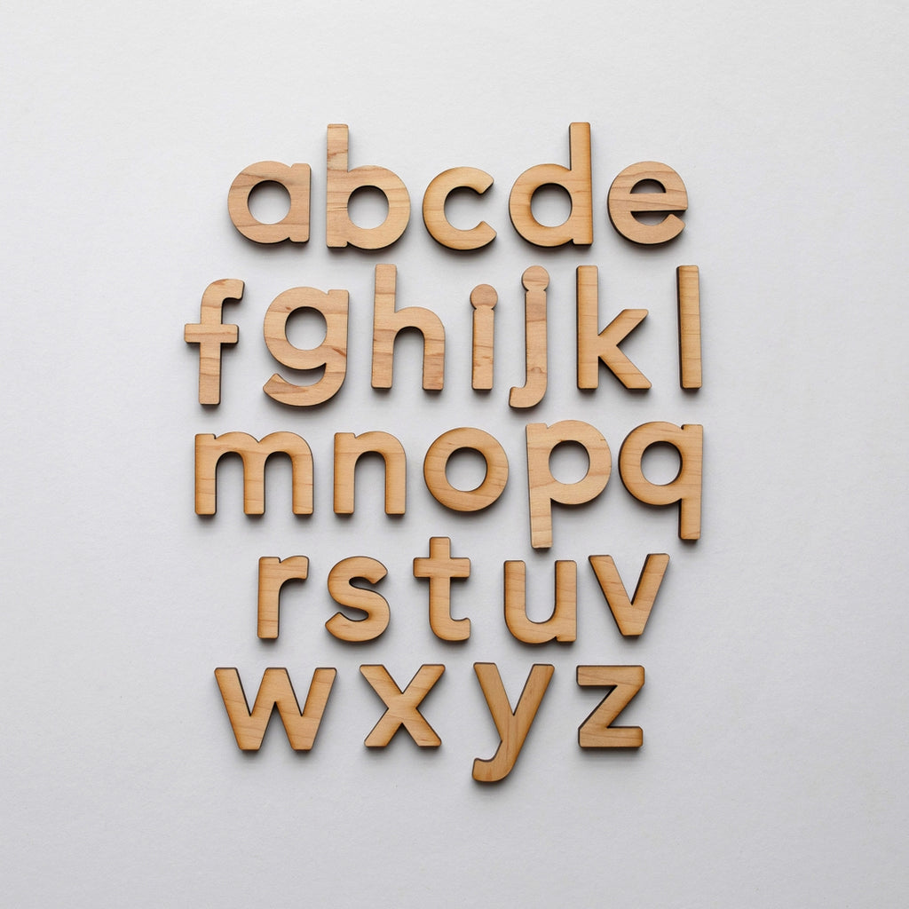 Gladfolk Maple Alphabet Set Lowercase (26 Pieces)