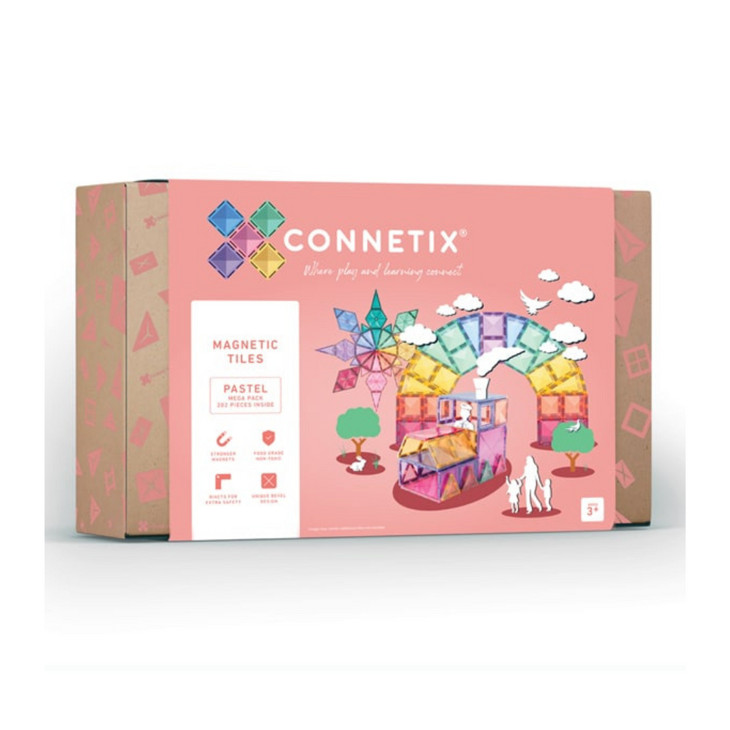 Connetix Magnetic Tiles Pastel Mega Pack 202 pcs.