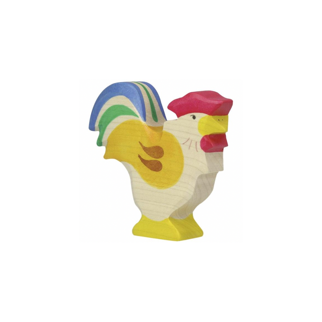 Holztiger Wooden Rooster Figure